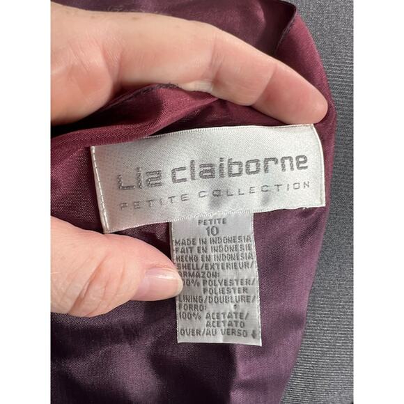 Liz Claiborne vest preppy blue white vintage 1980s novelty print steampunk - Picture 10 of 11